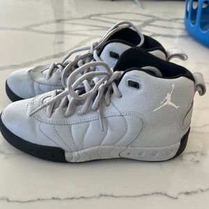Worn once boys Nike Air Jordan jump man pro high top gray sneakers size 1.5